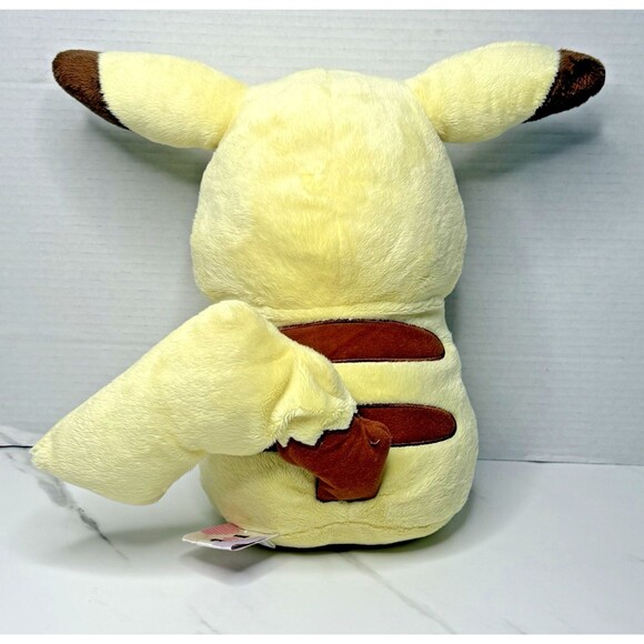 Pokemon Pikachu Plush Toy Stuffed Soft Kawaii Yellow Red Cheeks Brown Ear Tips - Picture 3 of 10